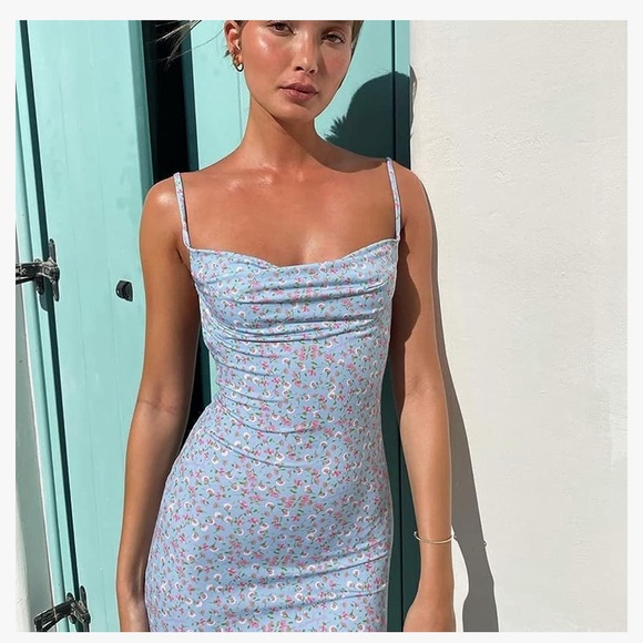 Cutout Backless Midi Split Cocktail Dress - Picture 5 of 6